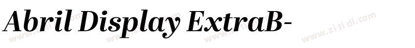 Abril Display ExtraB字体转换 Abril Display ExtraB字体转换